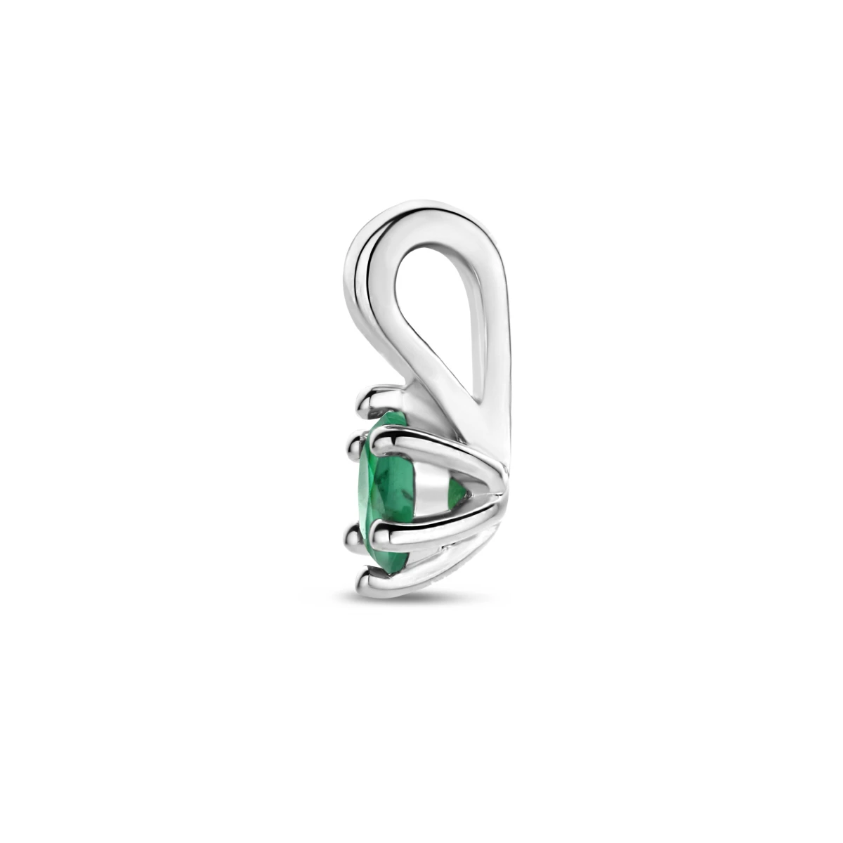hanger met geboortesteen 10 mm zilver gerhodineerd