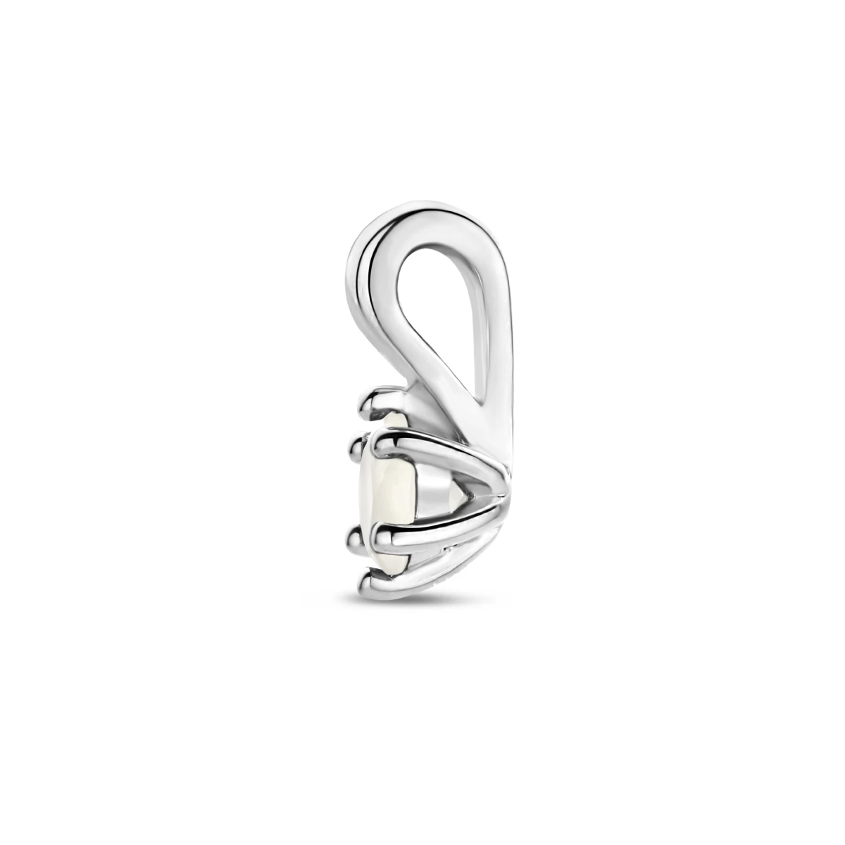 hanger met geboortesteen 10 mm zilver gerhodineerd