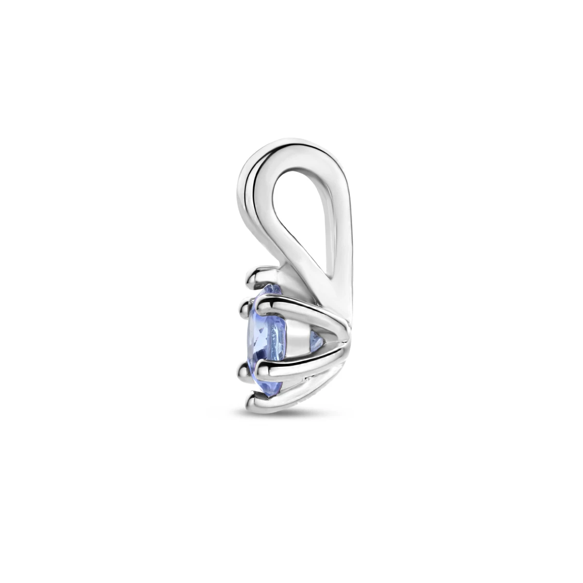 hanger met geboortesteen 10 mm zilver gerhodineerd