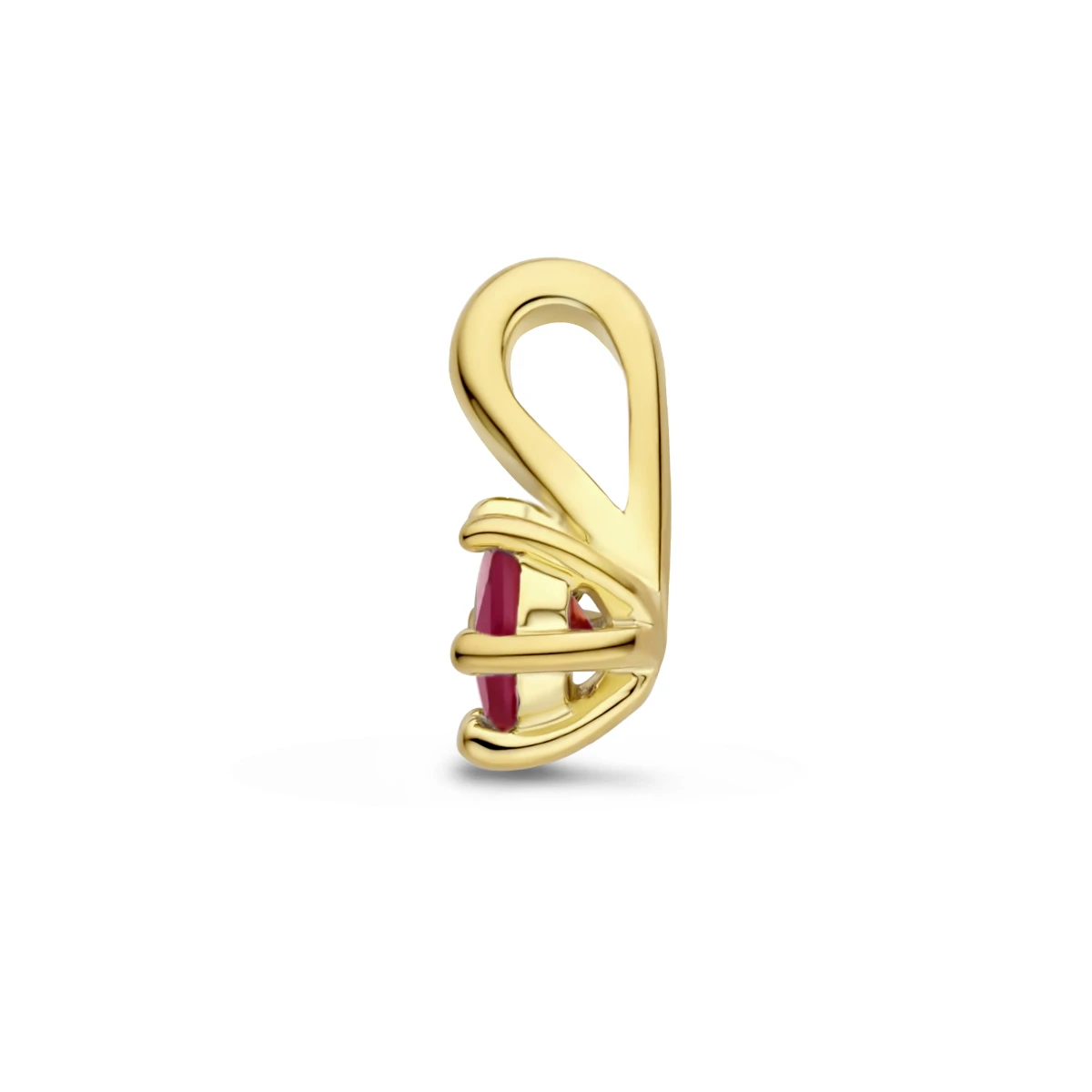 hanger met geboortesteen 10 mm zilver verguld (geel)