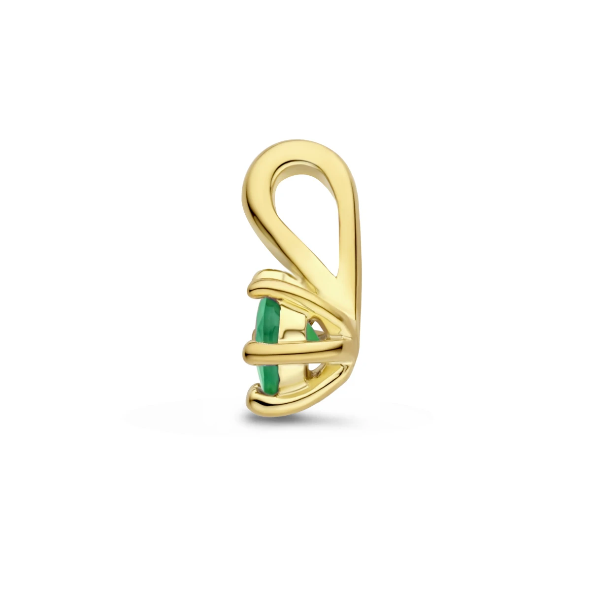 hanger met geboortesteen 10 mm zilver verguld (geel)