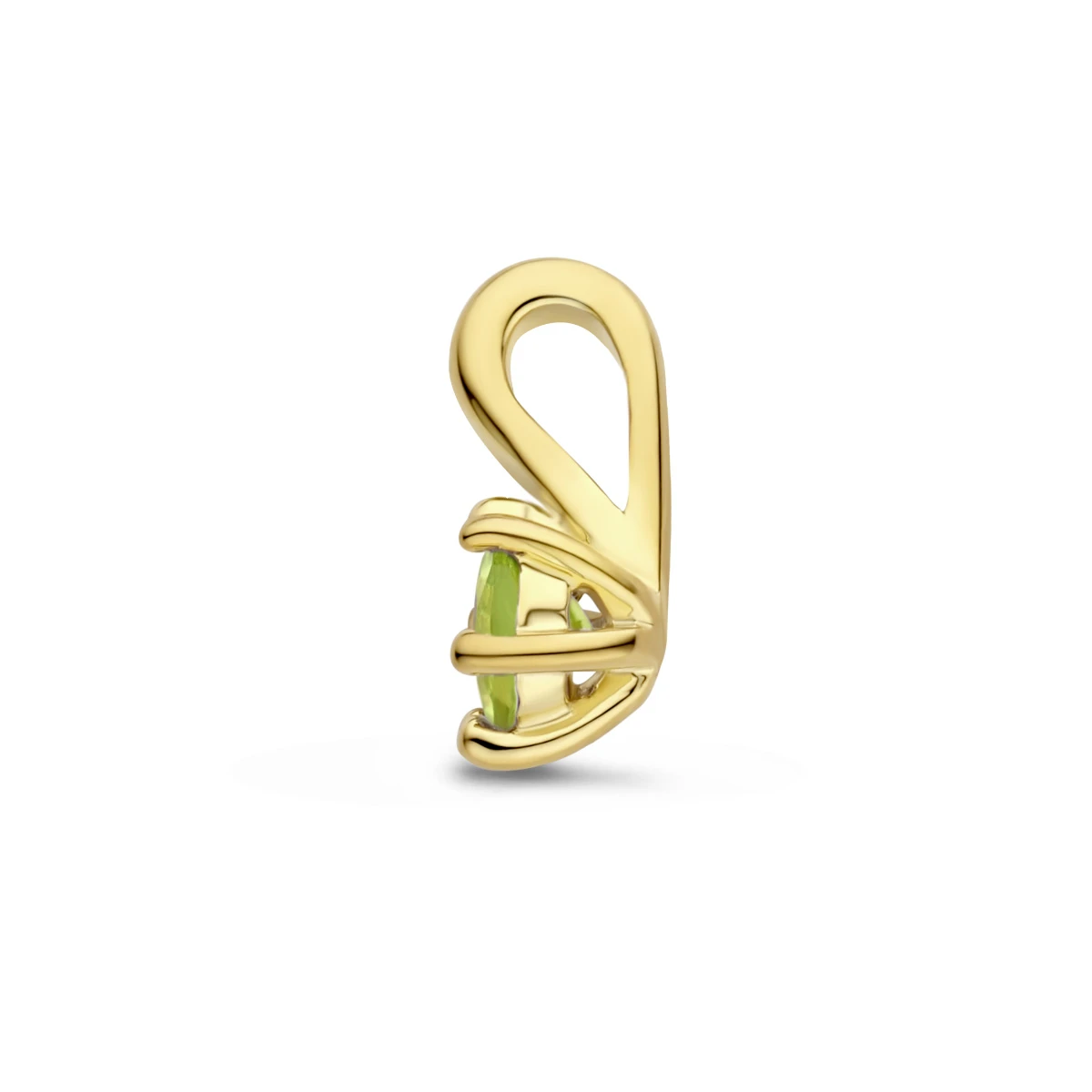 hanger met geboortesteen 10 mm zilver verguld (geel)