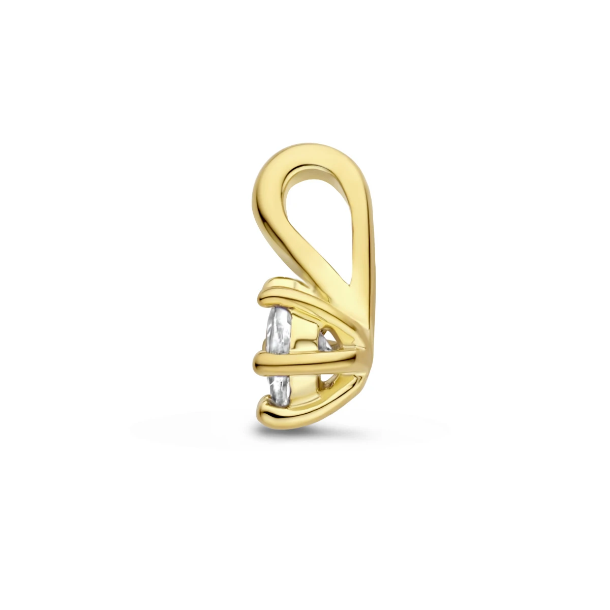 hanger met geboortesteen 10 mm zilver verguld (geel)