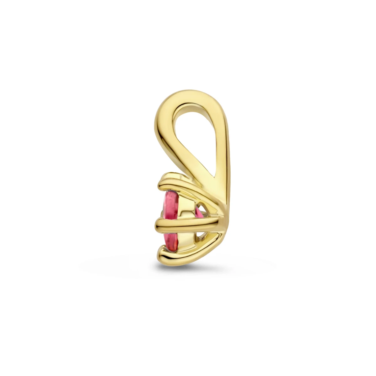 hanger met geboortesteen 10 mm zilver verguld (geel)