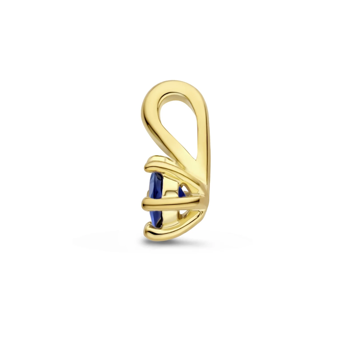 hanger met geboortesteen 10 mm zilver verguld (geel)