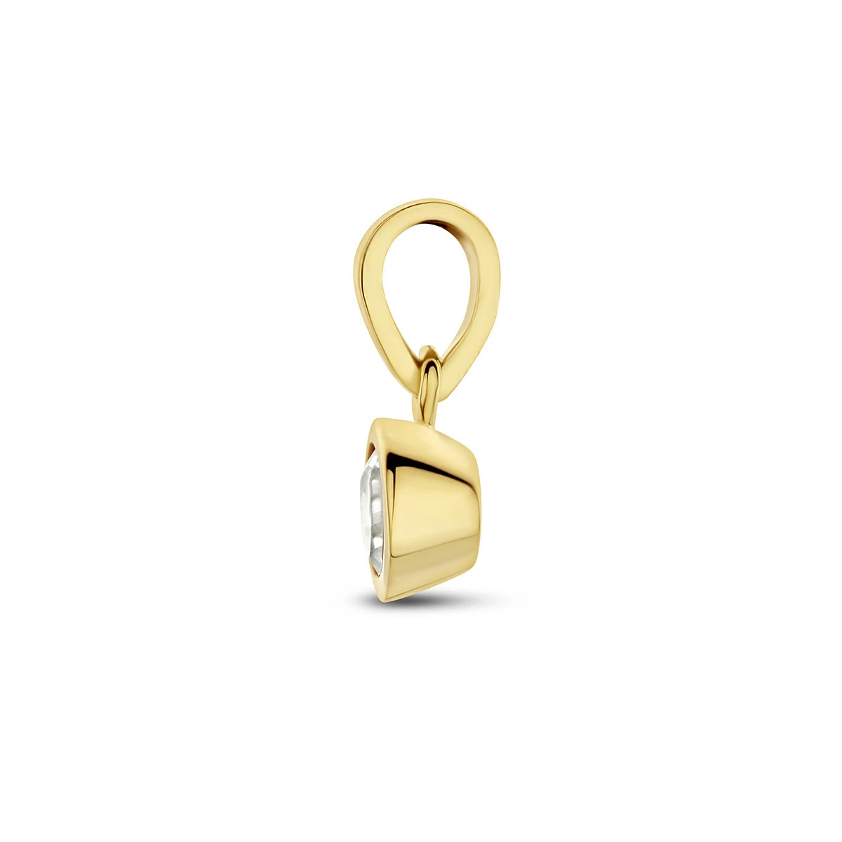 hanger met geboortesteen 11 mm 14K geelgoud