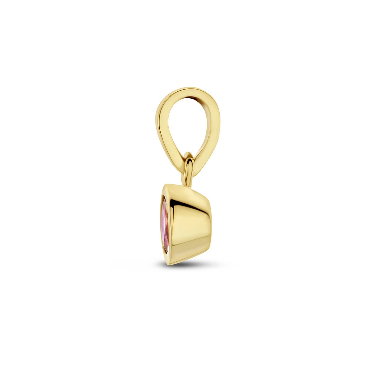 hanger met geboortesteen 11 mm 14K geelgoud