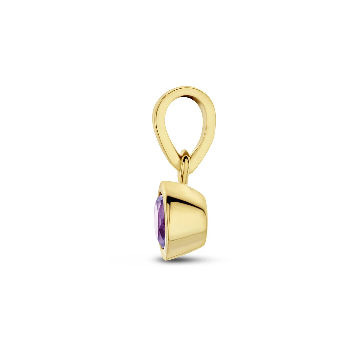 hanger met geboortesteen 11 mm 14K geelgoud