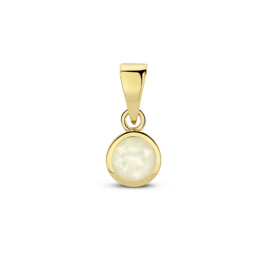 hanger met geboortesteen 11 mm 14K geelgoud