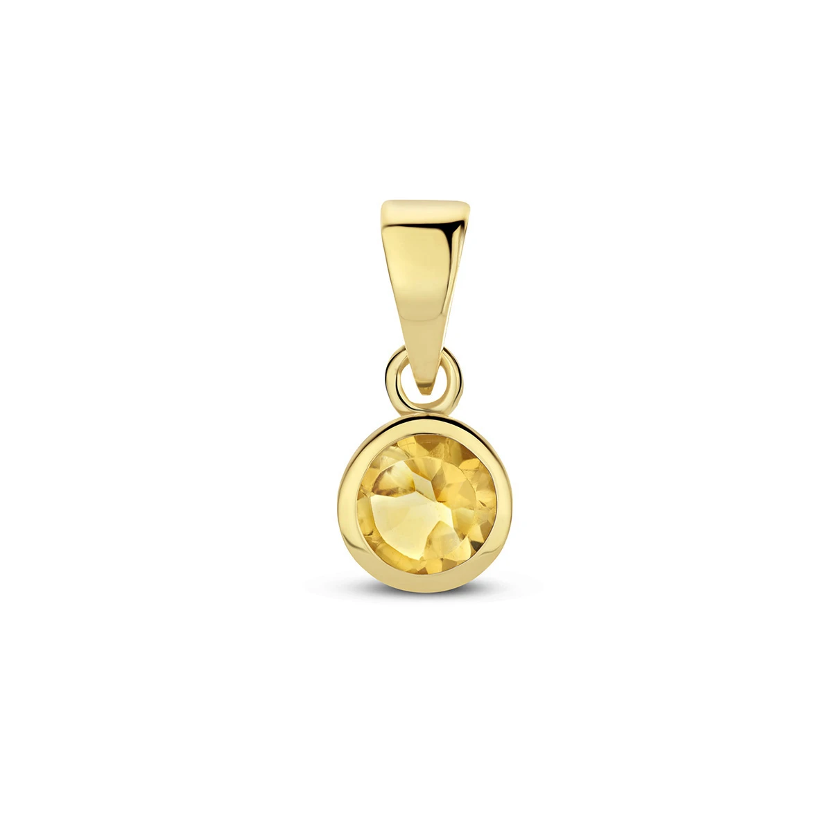 hanger met geboortesteen 11 mm 14K geelgoud