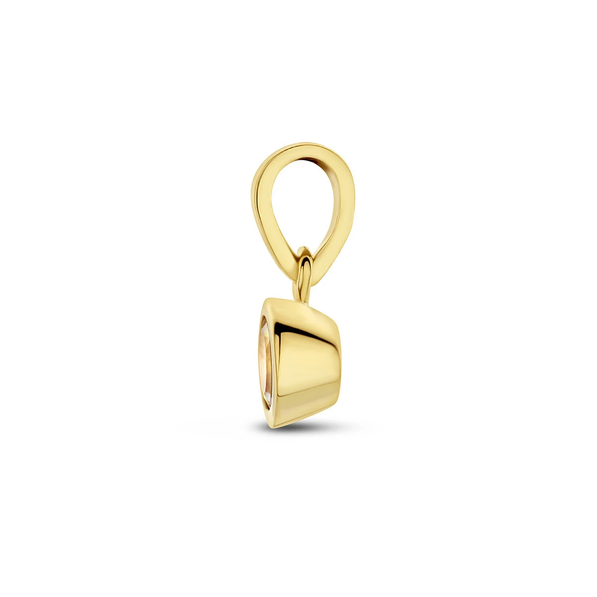 hanger met geboortesteen 11 mm 14K geelgoud