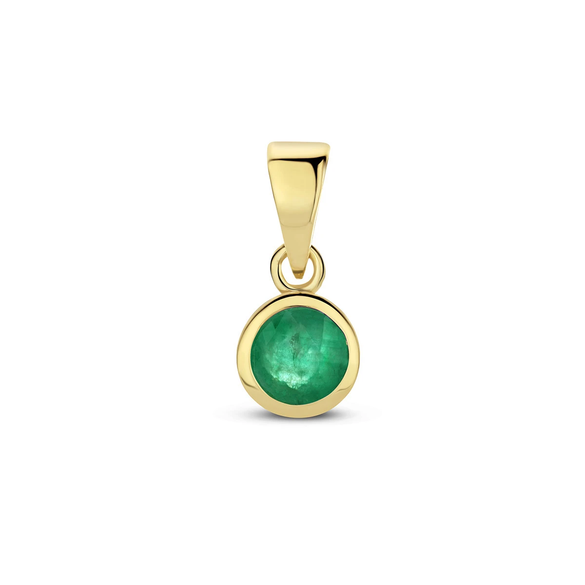 hanger met geboortesteen 11 mm 14K geelgoud