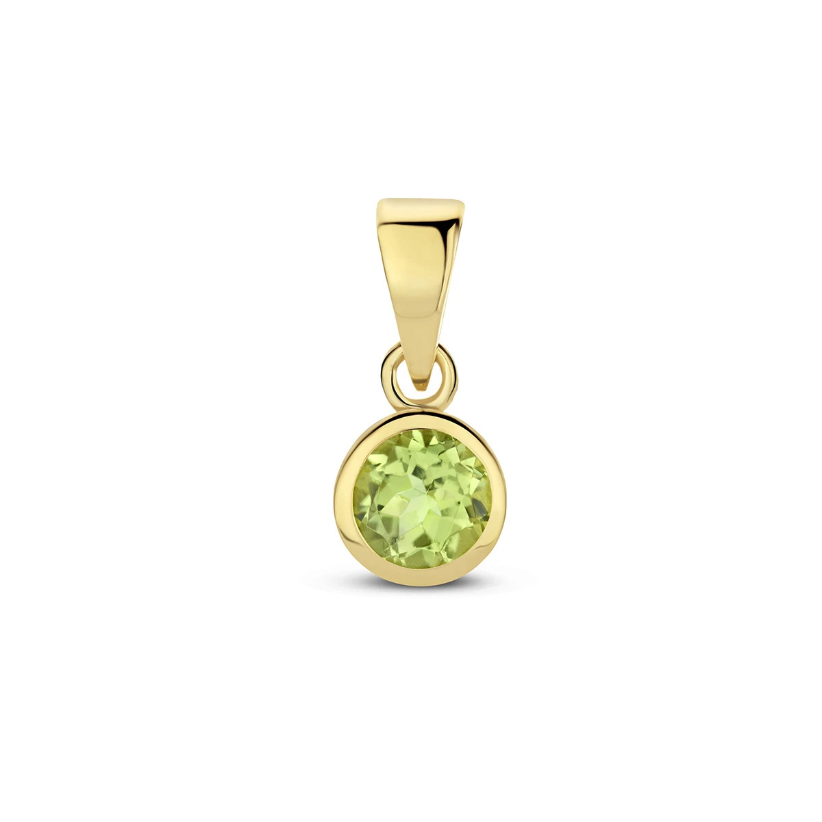 hanger met geboortesteen 11 mm 14K geelgoud