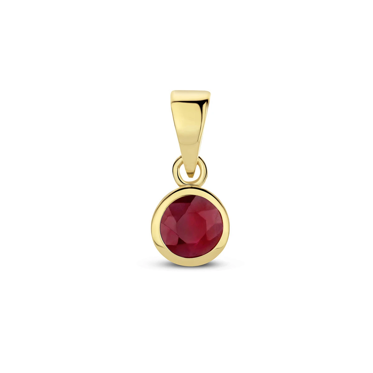 hanger met geboortesteen 11 mm 14K geelgoud