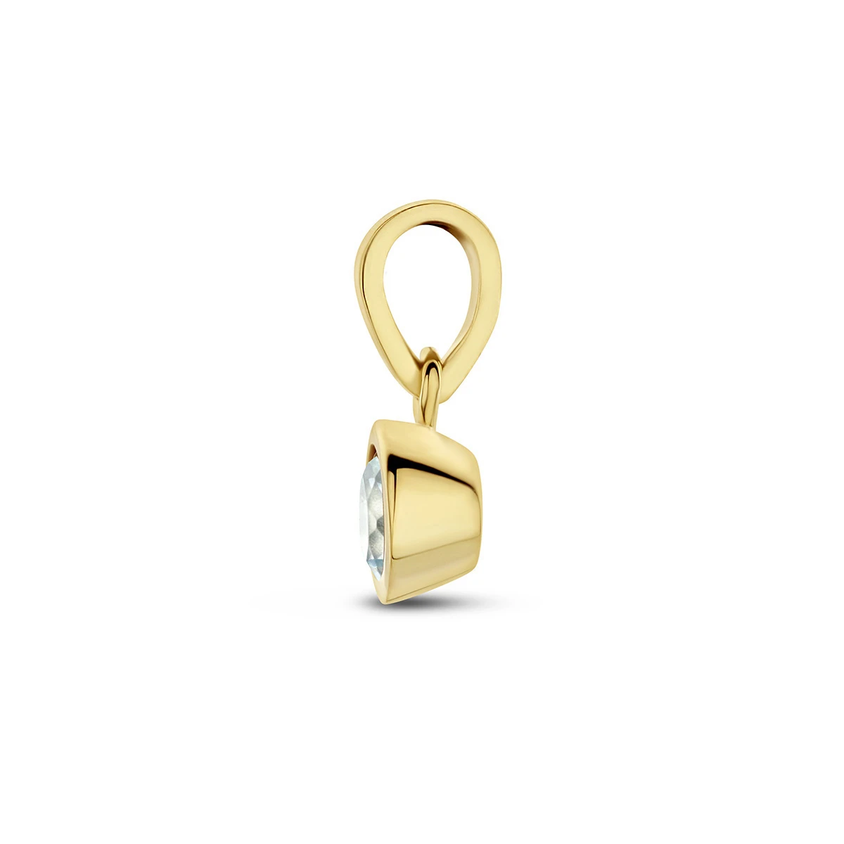 hanger met geboortesteen 11 mm 14K geelgoud
