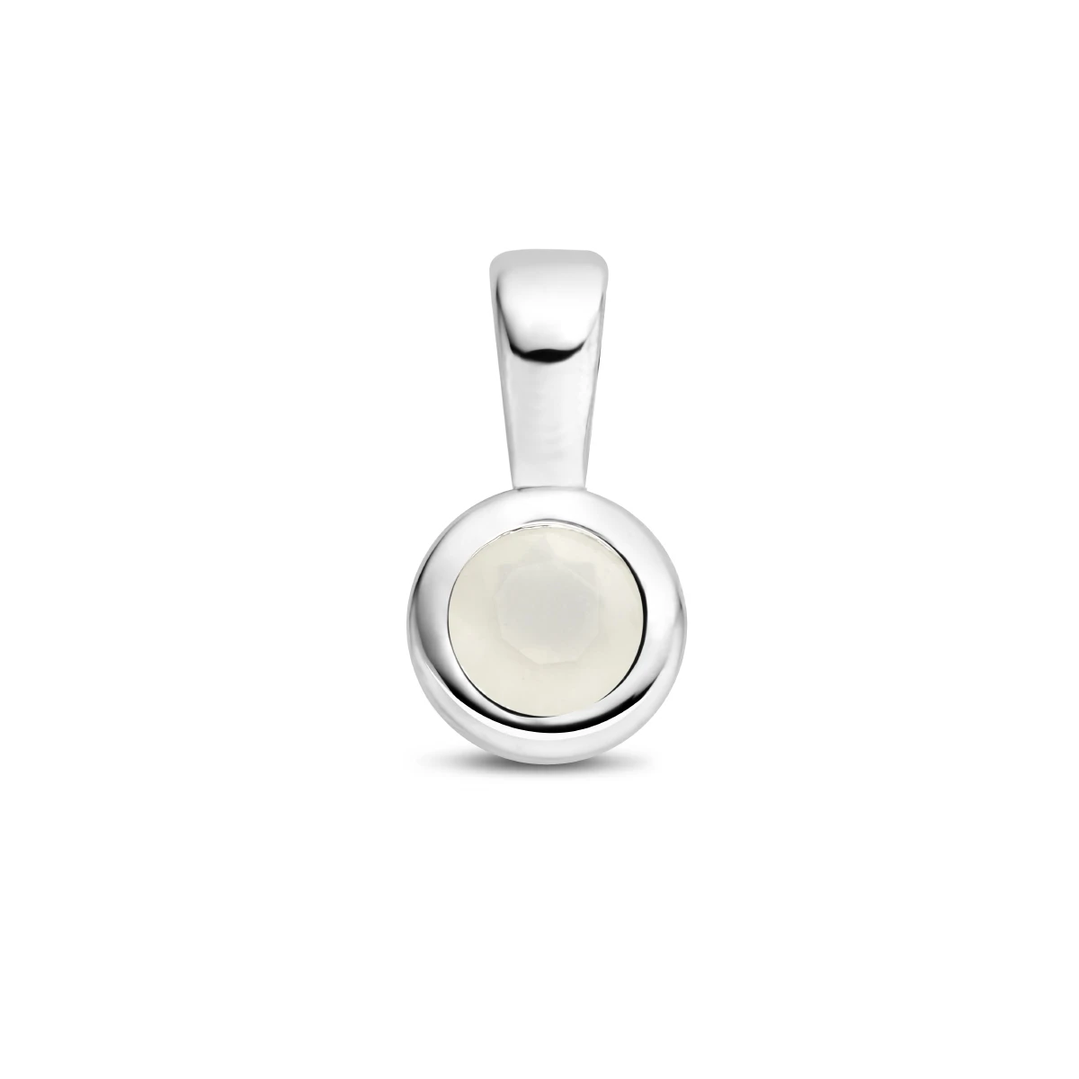 hanger met geboortesteen 11 mm zilver gerhodineerd