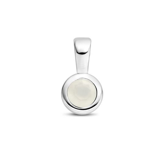 hanger met geboortesteen 11 mm zilver gerhodineerd