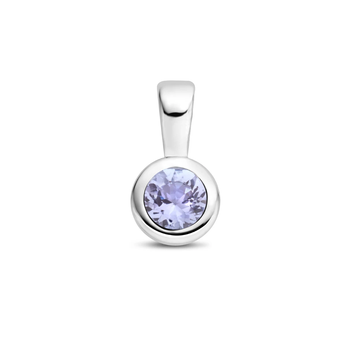 hanger met geboortesteen 11 mm zilver gerhodineerd