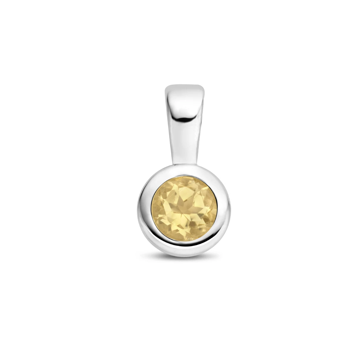 hanger met geboortesteen 11 mm zilver gerhodineerd