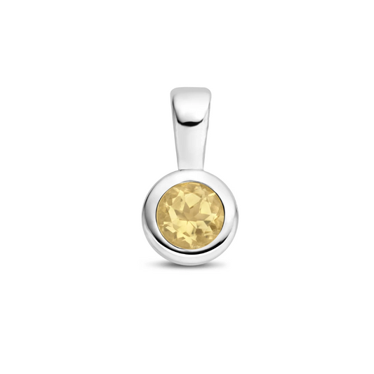 hanger met geboortesteen 11 mm zilver gerhodineerd