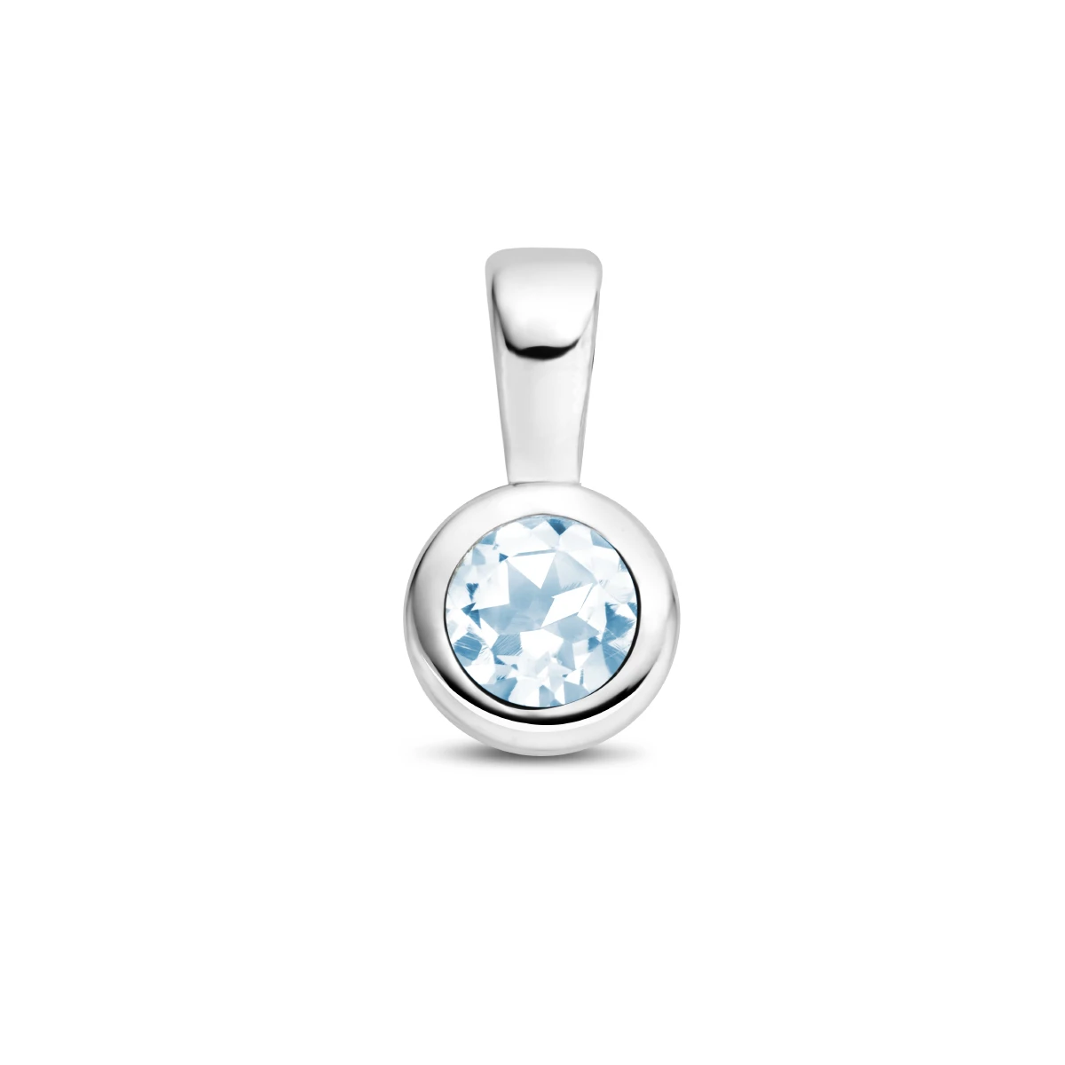 hanger met geboortesteen 11 mm zilver gerhodineerd
