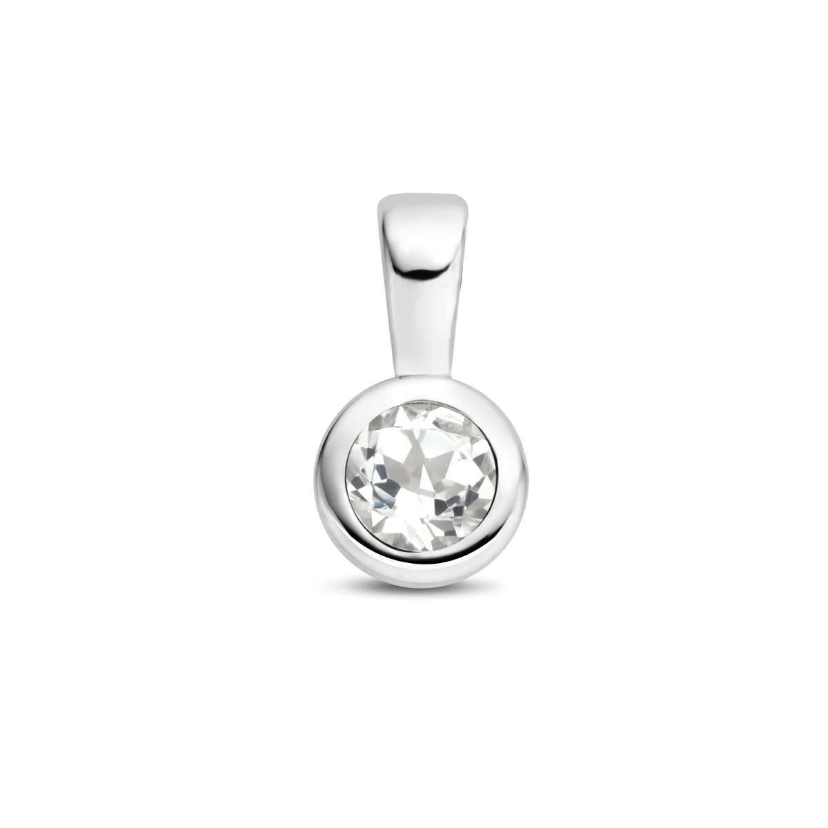 hanger met geboortesteen 11 mm zilver gerhodineerd