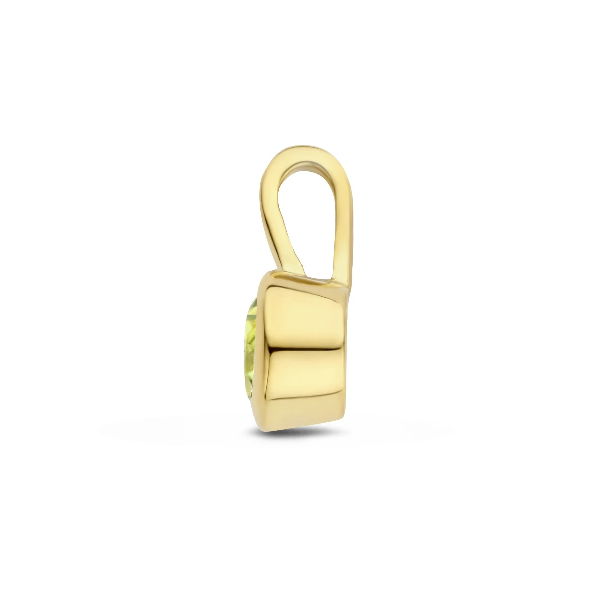 hanger met geboortesteen 11 mm zilver verguld (geel)