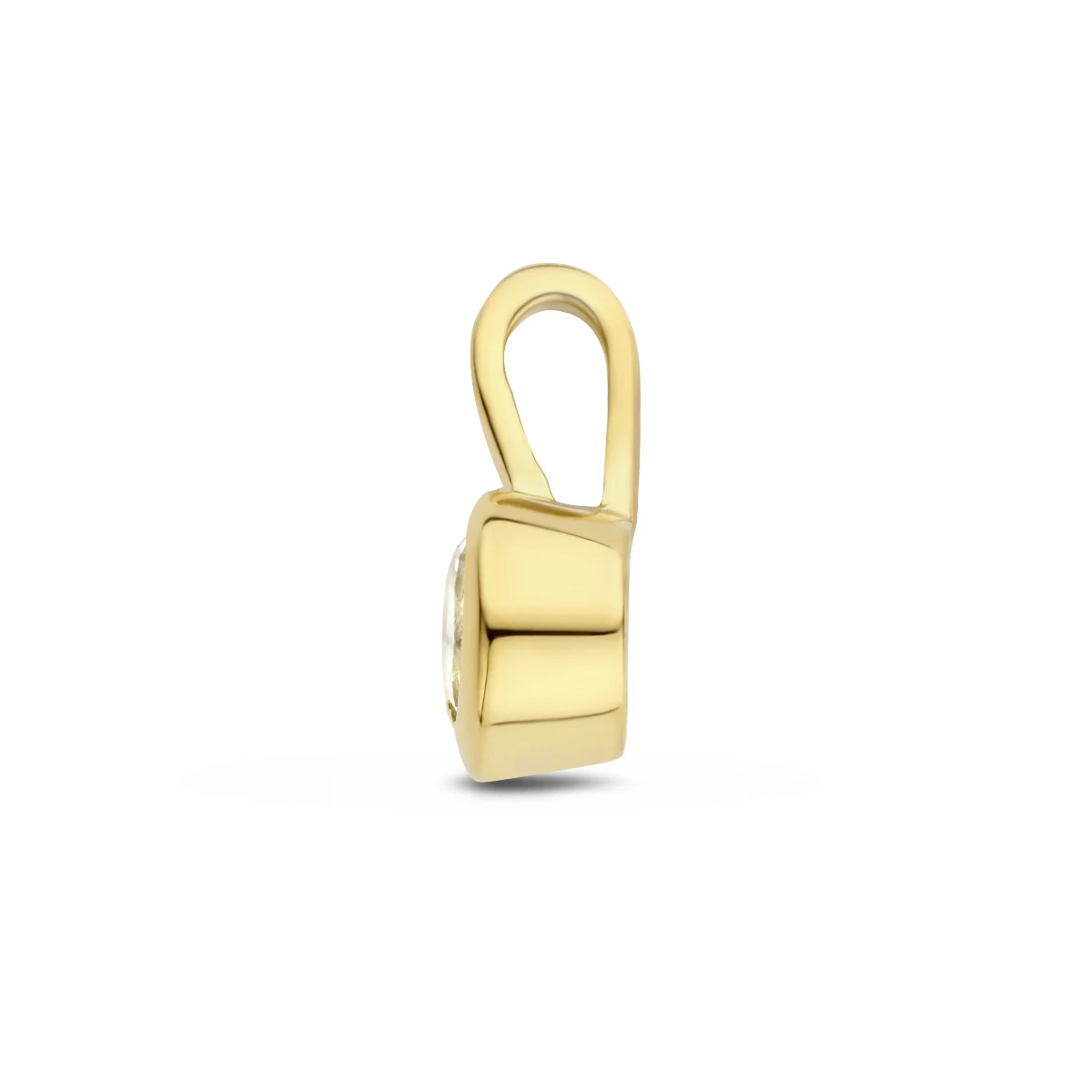 hanger met geboortesteen 11 mm zilver verguld (geel)