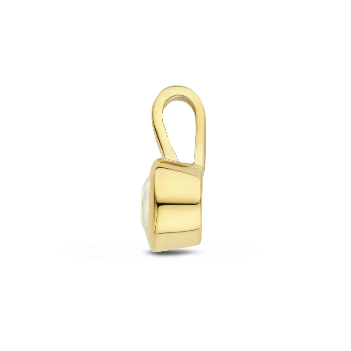 hanger met geboortesteen 11 mm zilver verguld (geel)