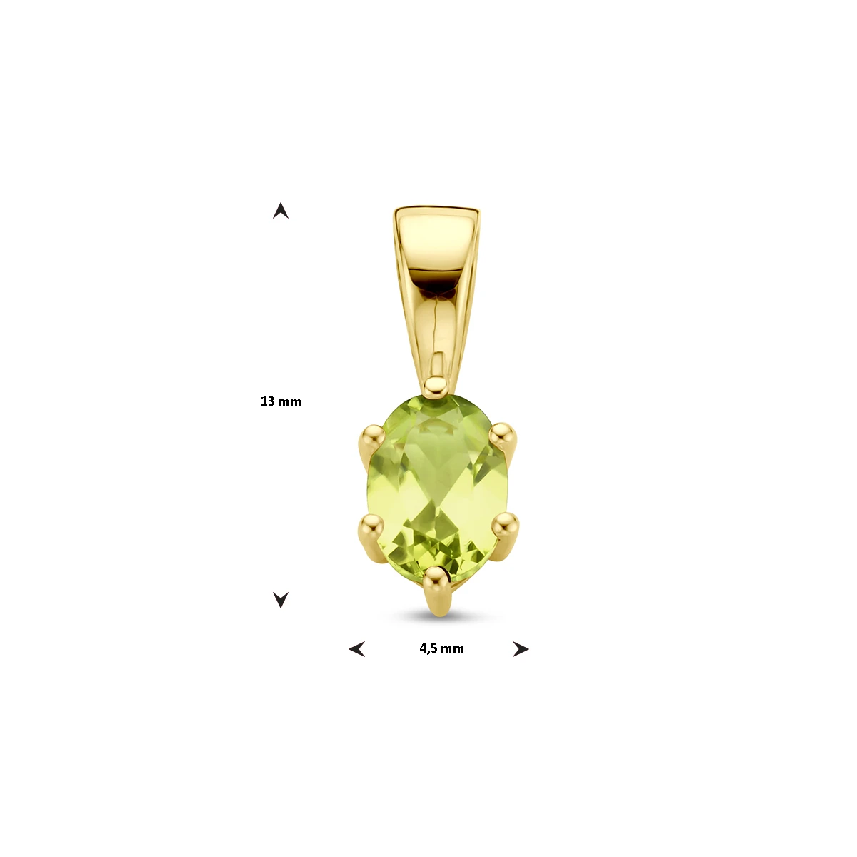 hanger met geboortesteen 14K geelgoud