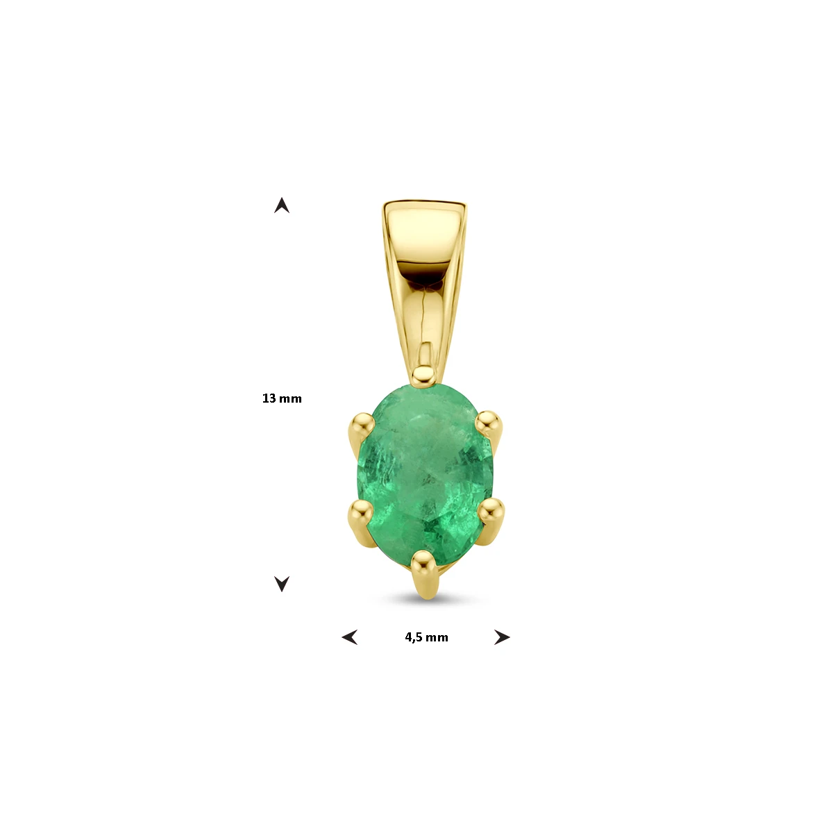hanger met geboortesteen 14K geelgoud