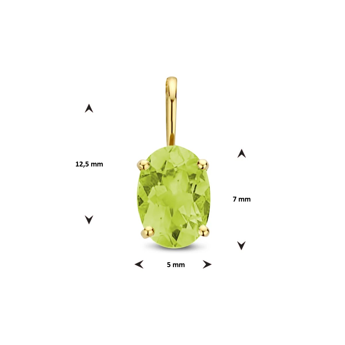 hanger met geboortesteen 14K geelgoud