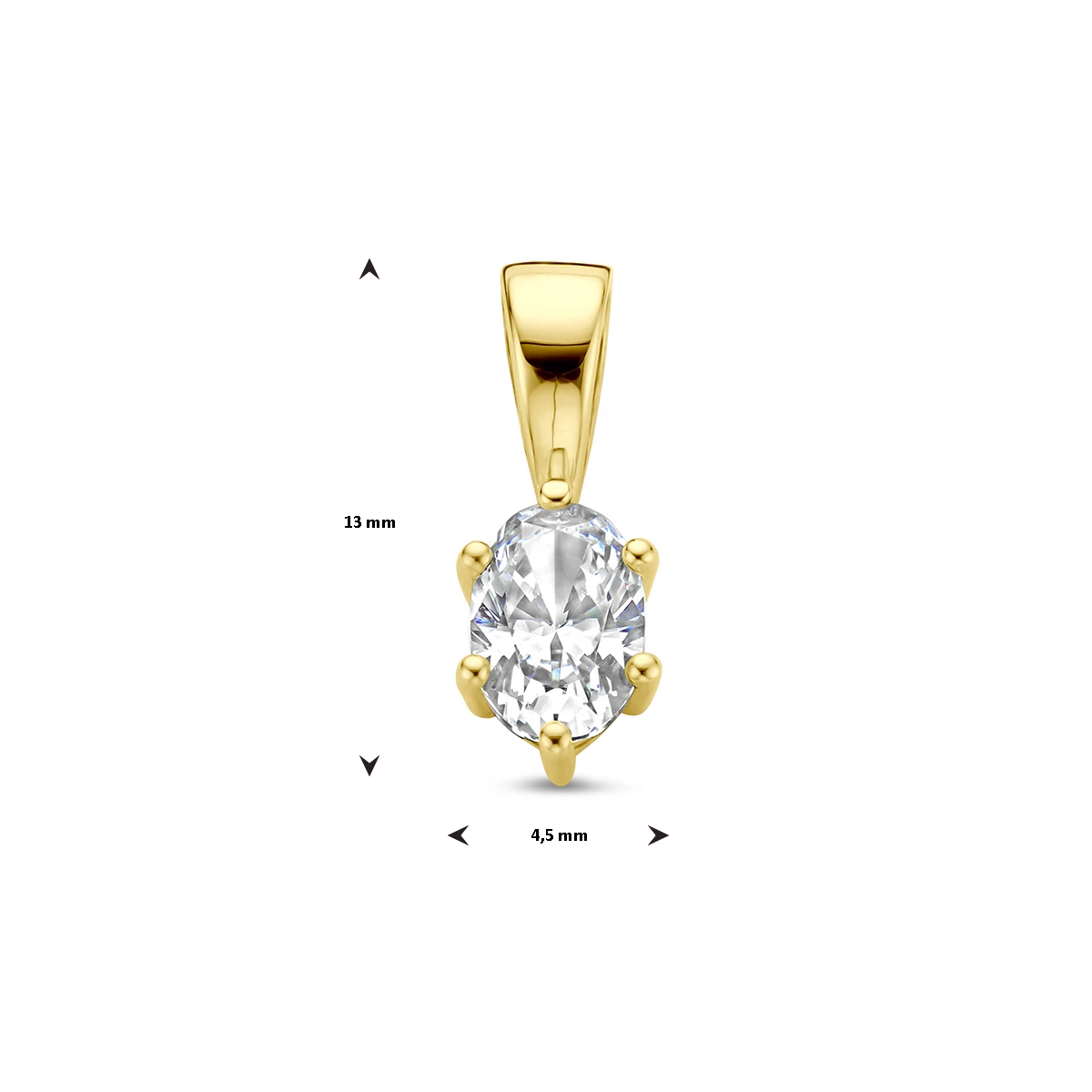 hanger met geboortesteen 14K geelgoud