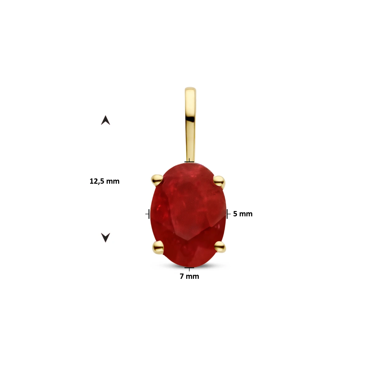 hanger met geboortesteen 14K geelgoud