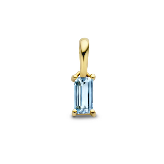 hanger met geboortesteen 9 mm 14K geelgoud