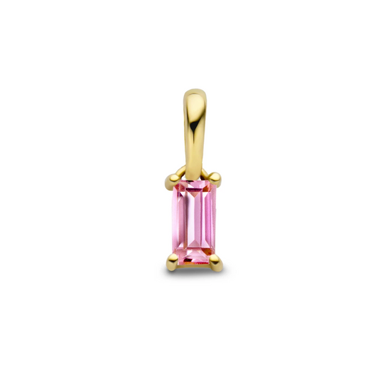 hanger met geboortesteen 9 mm 14K geelgoud