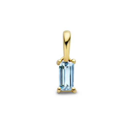 hanger met geboortesteen 9 mm 14K geelgoud
