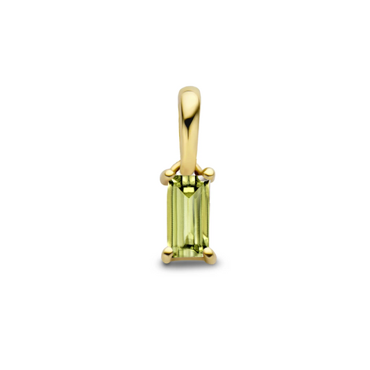hanger met geboortesteen 9 mm 14K geelgoud