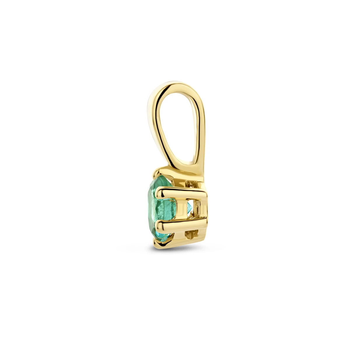 hanger met geboortesteen 9,5 mm 14K geelgoud