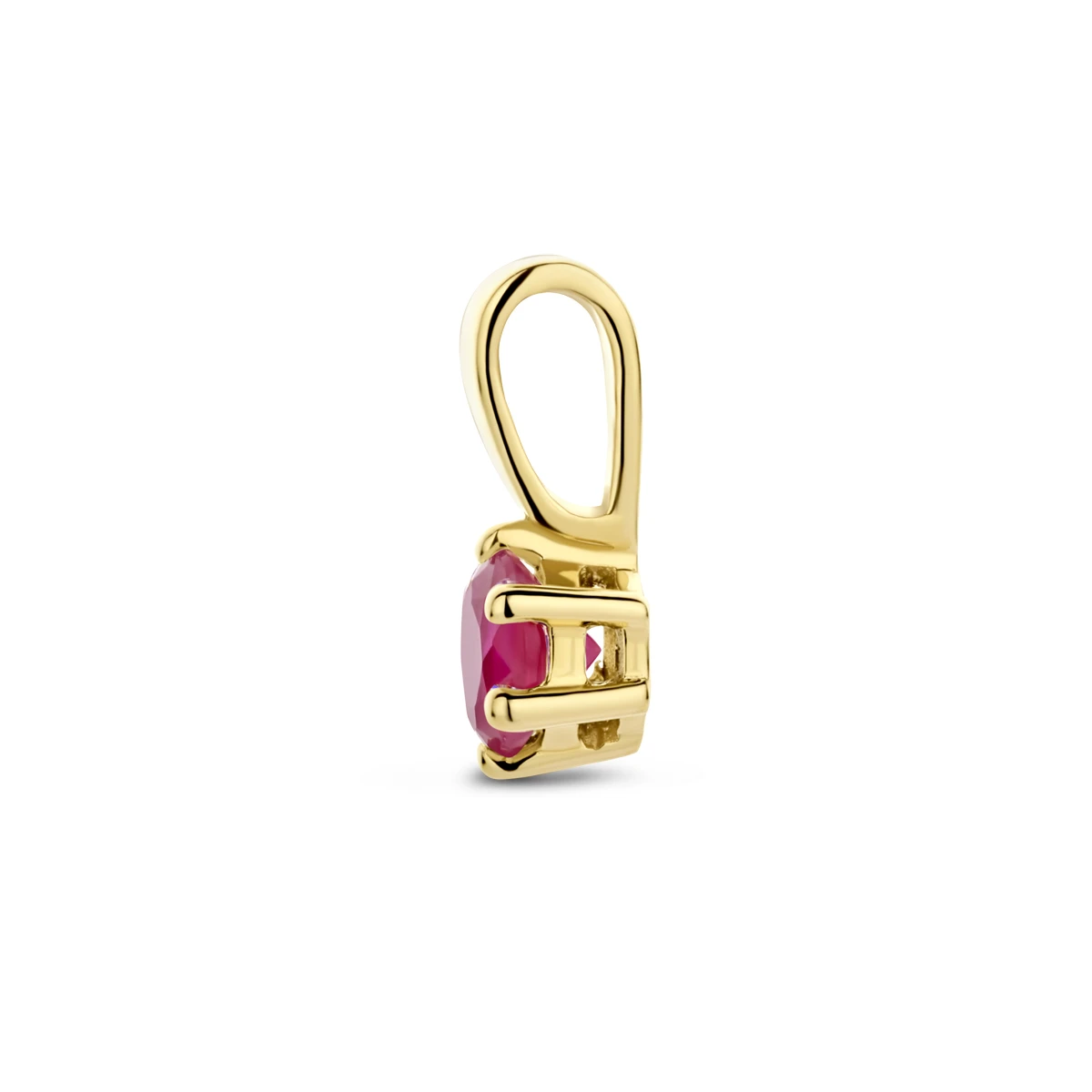 hanger met geboortesteen 9,5 mm 14K geelgoud