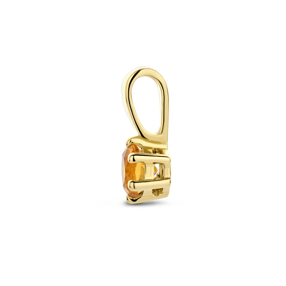 hanger met geboortesteen 9,5 mm 14K geelgoud