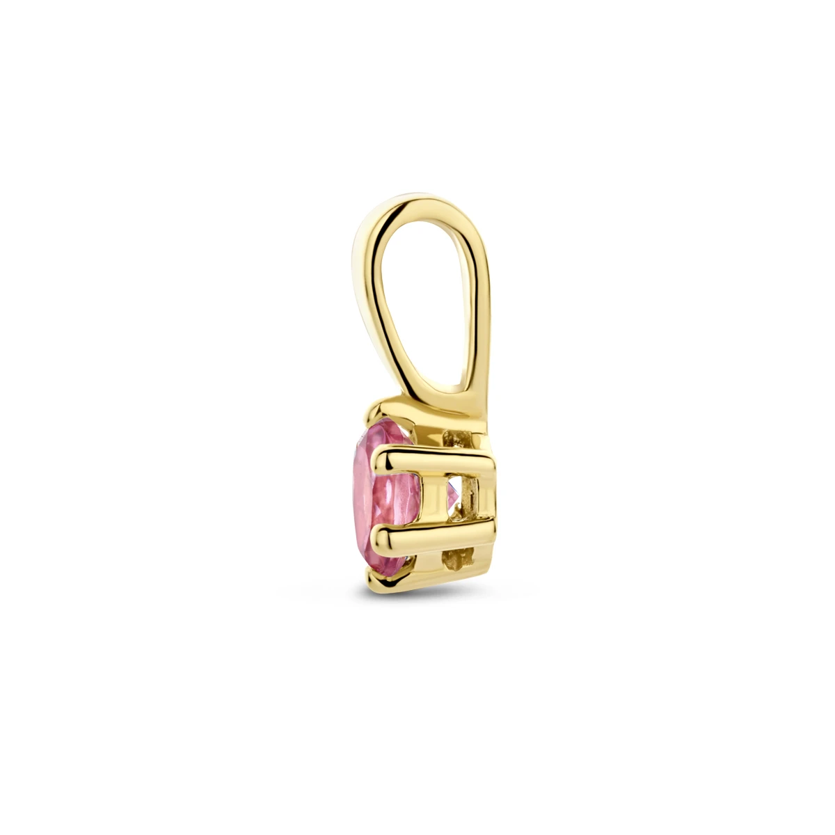 hanger met geboortesteen 9,5 mm 14K geelgoud