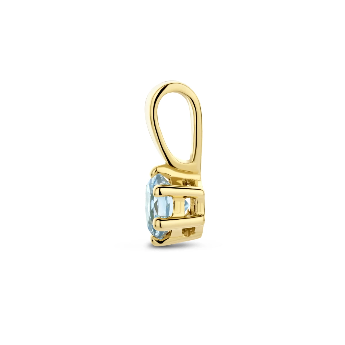 hanger met geboortesteen 9,5 mm 14K geelgoud