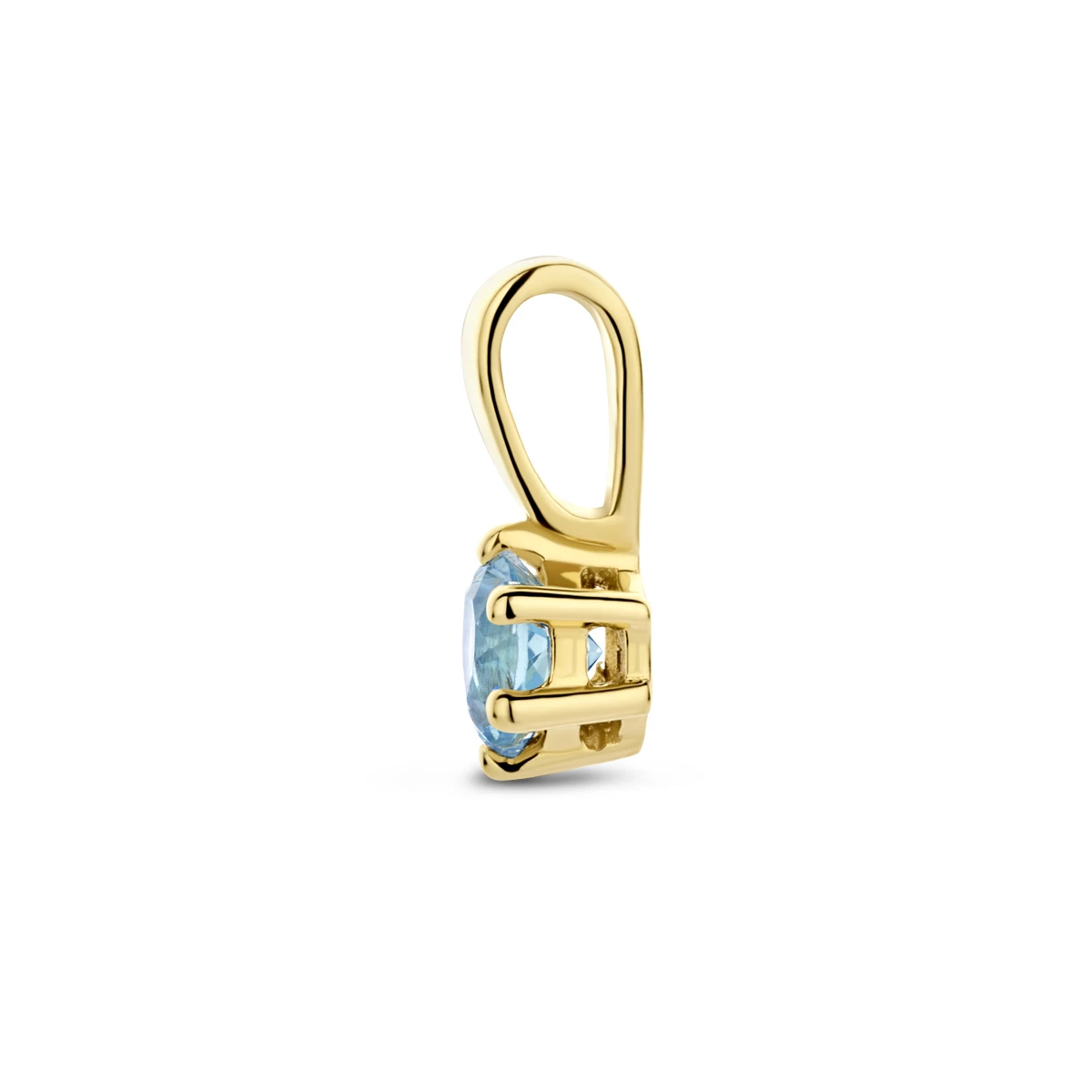 hanger met geboortesteen 9,5 mm 14K geelgoud