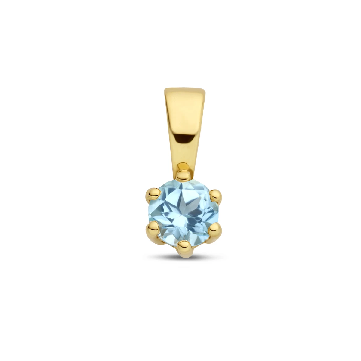 hanger met geboortesteen 9,5 mm 14K geelgoud