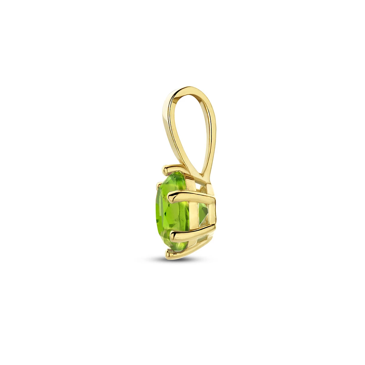 hanger met geboortesteen zirkonia 9 mm 14K geelgoud
