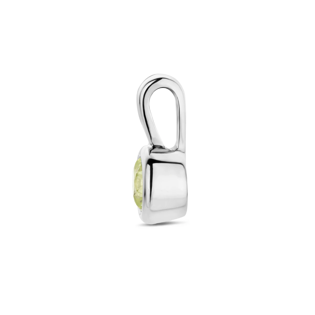 hanger met synth. geboortesteen 11 mm zilver gerhodineerd