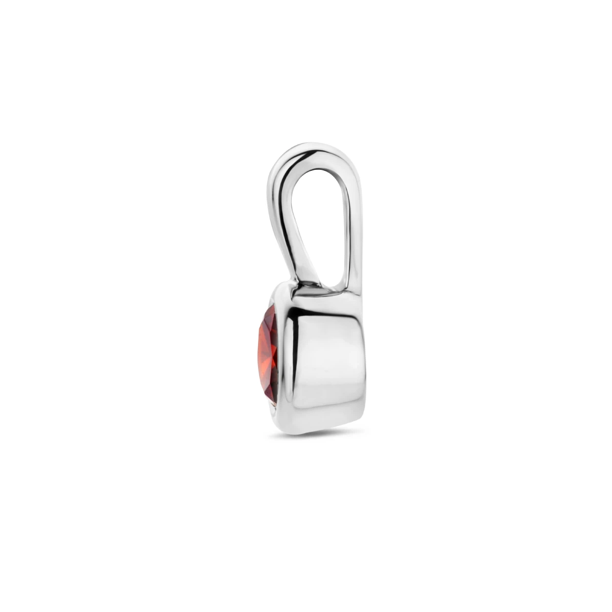 hanger met synth. geboortesteen 11 mm zilver gerhodineerd