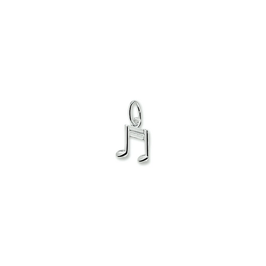 hanger muzieknoot zilver gerhodineerd