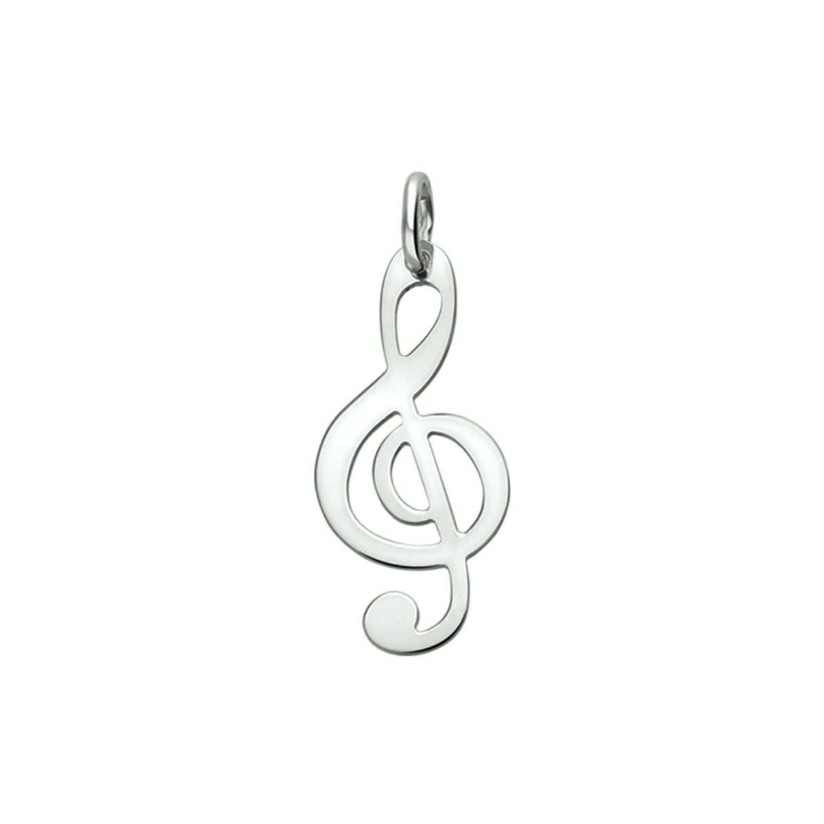 hanger muzieknoot zilver gerhodineerd